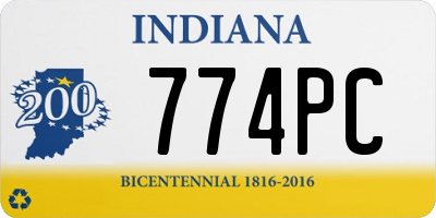 IN license plate 774PC