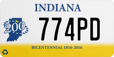 IN license plate 774PD