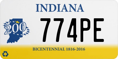 IN license plate 774PE