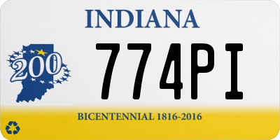 IN license plate 774PI