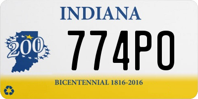 IN license plate 774PO