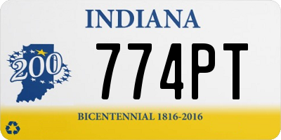 IN license plate 774PT