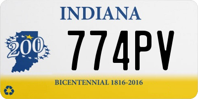 IN license plate 774PV