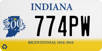 IN license plate 774PW