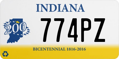 IN license plate 774PZ