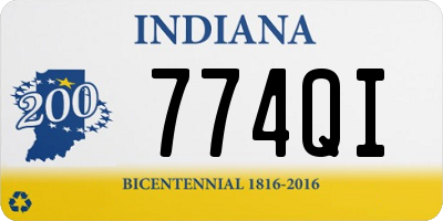 IN license plate 774QI