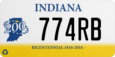IN license plate 774RB