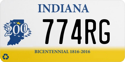 IN license plate 774RG