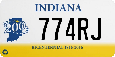 IN license plate 774RJ