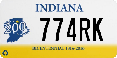 IN license plate 774RK