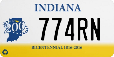 IN license plate 774RN