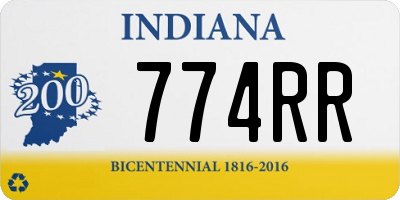 IN license plate 774RR