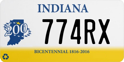 IN license plate 774RX