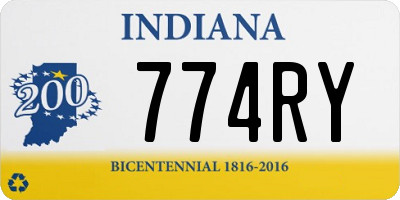 IN license plate 774RY