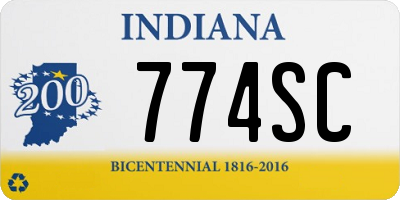 IN license plate 774SC