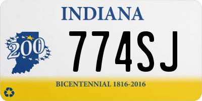 IN license plate 774SJ