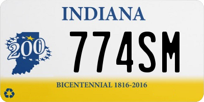 IN license plate 774SM