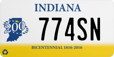 IN license plate 774SN