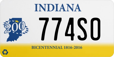 IN license plate 774SO