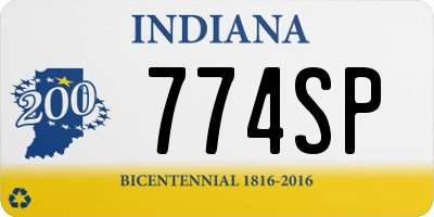 IN license plate 774SP