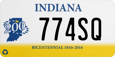 IN license plate 774SQ