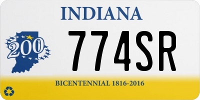 IN license plate 774SR