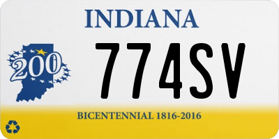 IN license plate 774SV