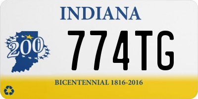 IN license plate 774TG