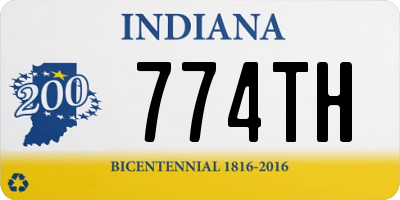 IN license plate 774TH