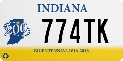 IN license plate 774TK