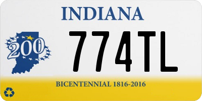 IN license plate 774TL