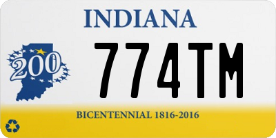 IN license plate 774TM