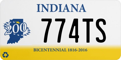 IN license plate 774TS