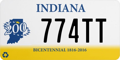 IN license plate 774TT