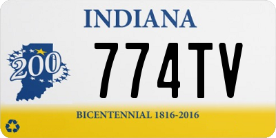 IN license plate 774TV