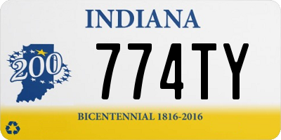 IN license plate 774TY