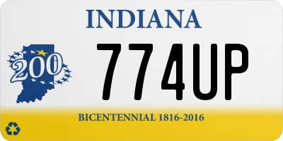 IN license plate 774UP