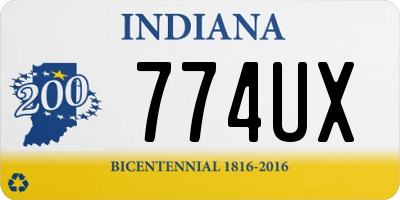 IN license plate 774UX