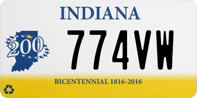 IN license plate 774VW