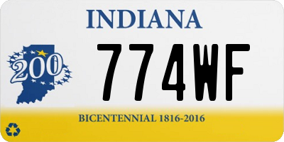 IN license plate 774WF