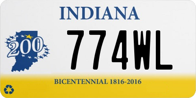 IN license plate 774WL