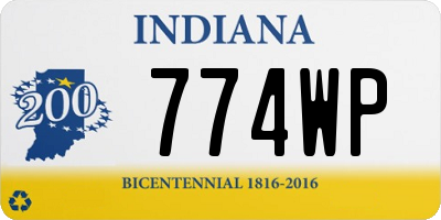 IN license plate 774WP