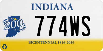 IN license plate 774WS