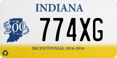 IN license plate 774XG