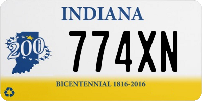 IN license plate 774XN