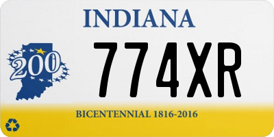 IN license plate 774XR