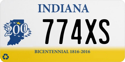 IN license plate 774XS