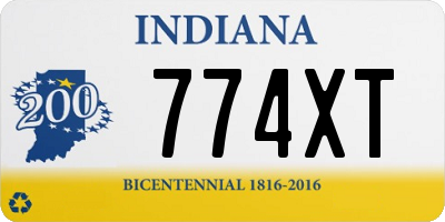 IN license plate 774XT