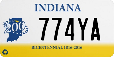 IN license plate 774YA