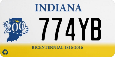 IN license plate 774YB